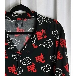 NWT Naruto Mens 3XL Hawaiian Bowling button‎ down short sleeved shirt New